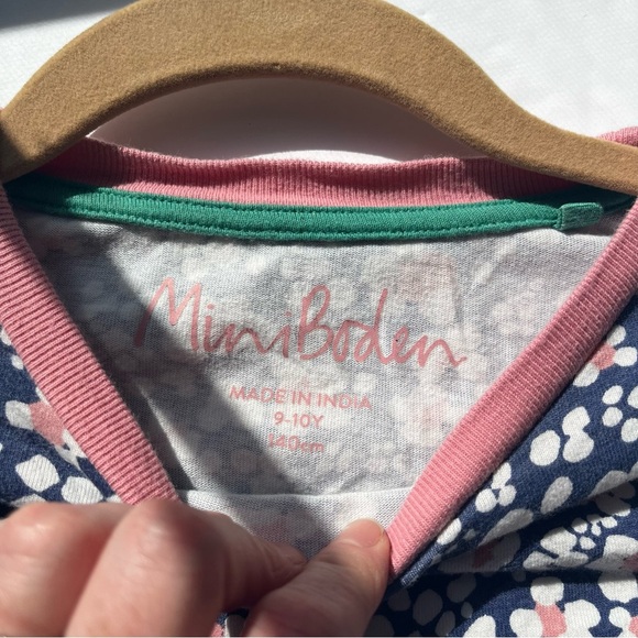 Mini Boden Blue Floral Striped Pockets Dress Size 9-10 140cm - Picture 5 of 8